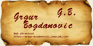 Grgur Bogdanović vizit kartica